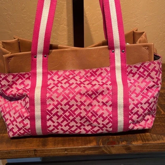 Tommy Hilfiger Pink and Brown Shoulder Bag - Picture 5 of 10